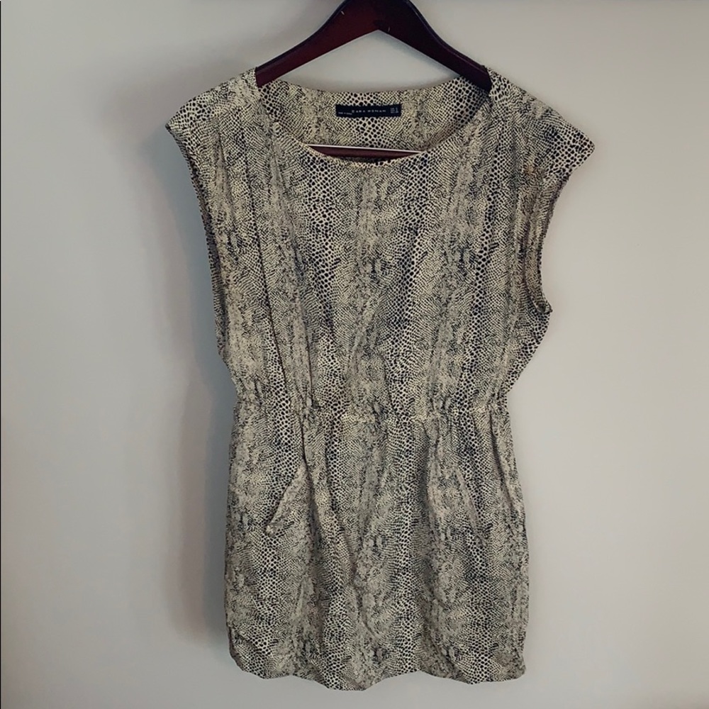 Animal print silk Zara dress